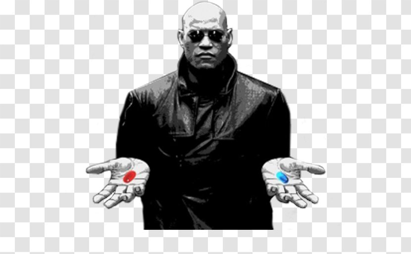 Morpheus Neo The Matrix YouTube Red Pill And Blue - Tree - Pills Transparent PNG