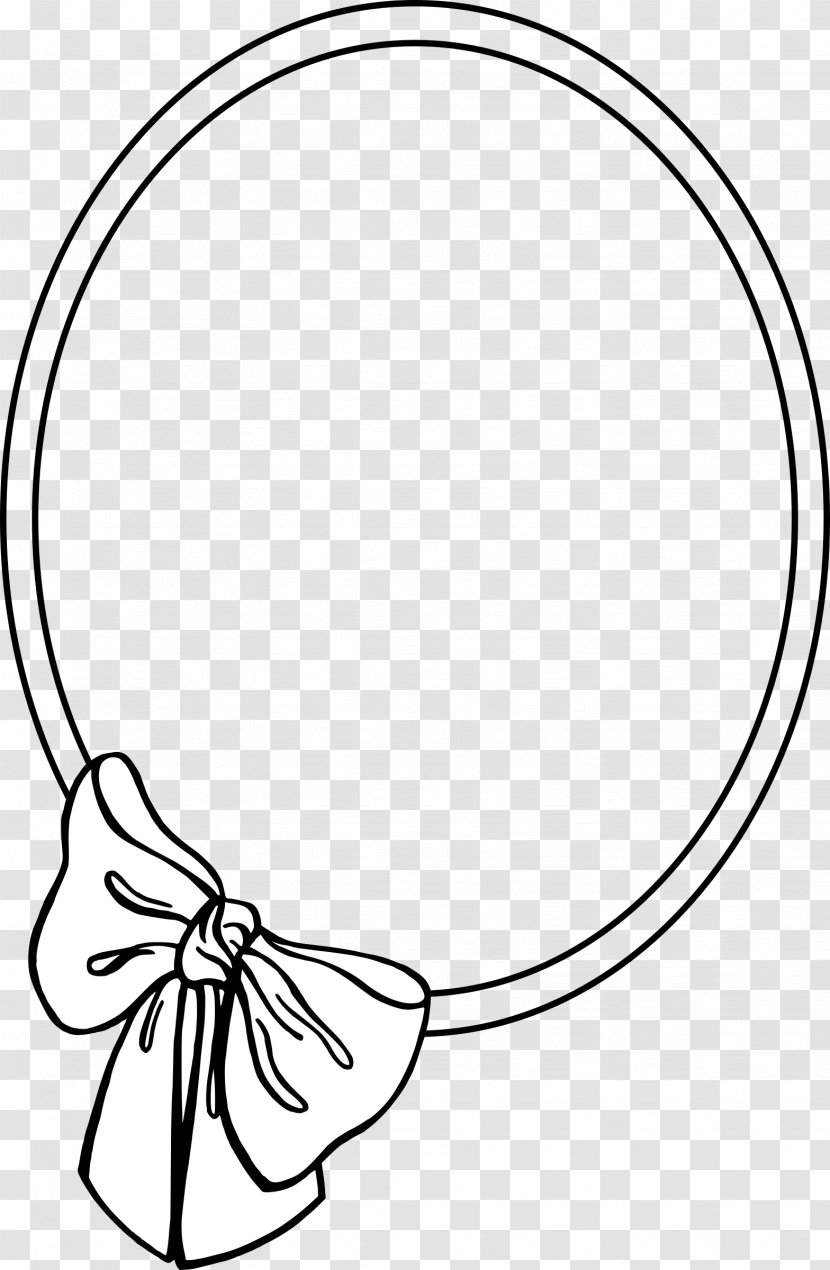 Clip Art - Black And White - Bow Border Transparent PNG