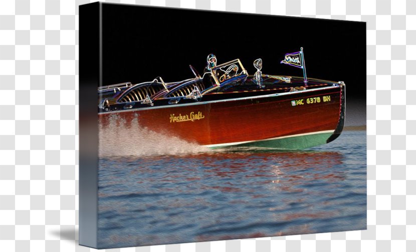 Motor Boats Poster Art Printing - Wooden Boat Transparent PNG