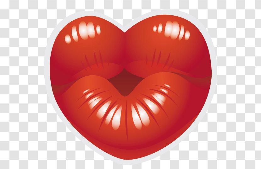 Kiss Heart Clip Art - Silhouette Transparent PNG