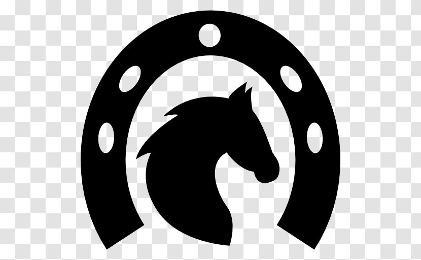 Horseshoe Clip Art - Monochrome - Horse Transparent PNG