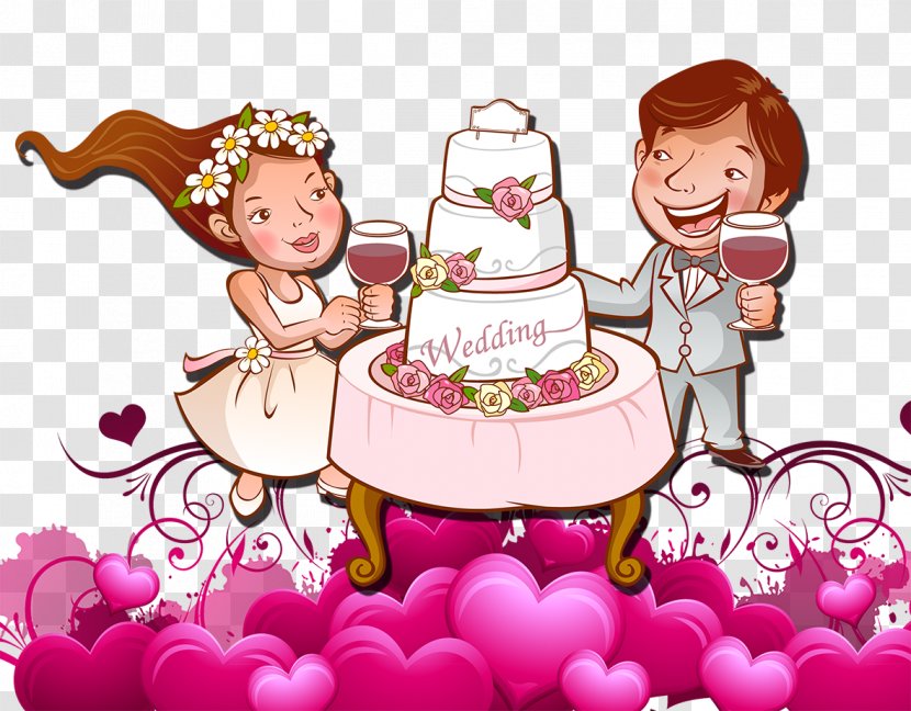 Marriage Icon - Echtpaar - Pink Wedding Transparent PNG
