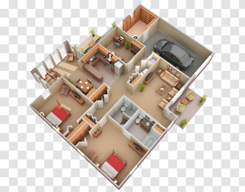 Floor Plan Real Estate - Cottage Transparent PNG