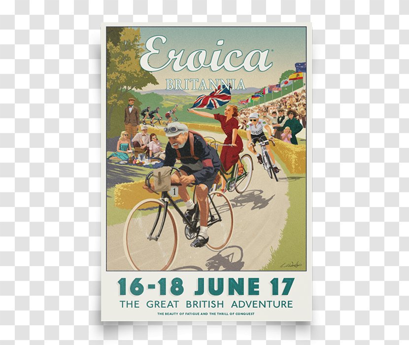 Eroica Britannia 2018 Poster Bicycle 0 - Illustrator - Cosmetics Promotion Posters Transparent PNG