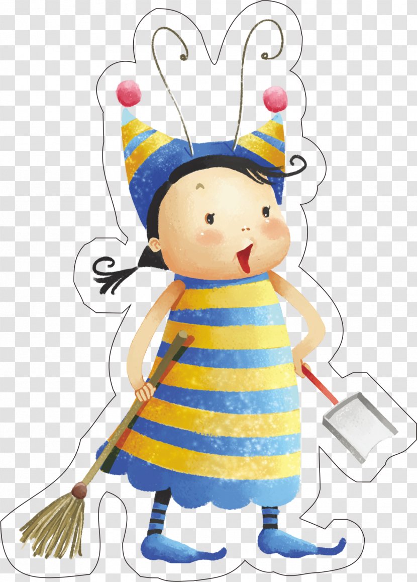 Download - Material - Sweeping Children Transparent PNG