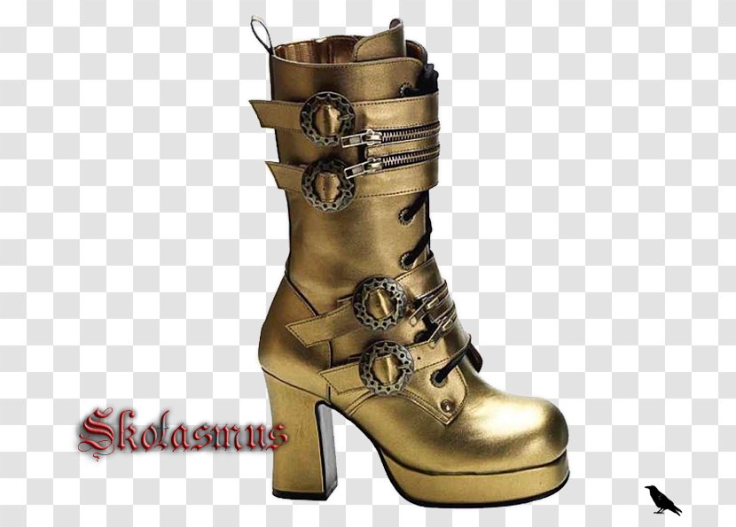 Knee-high Boot Steampunk High-heeled Shoe - Motorcycle Transparent PNG