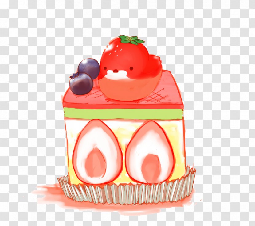 Juice Cake Fruit Illustration - Dessert - Strawberry Pudding Chick Transparent PNG