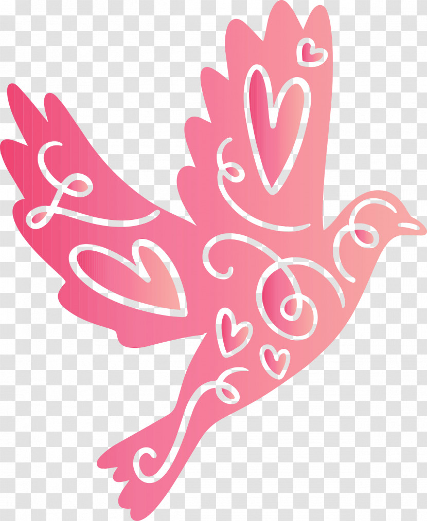 Pink Wing Sticker Transparent PNG