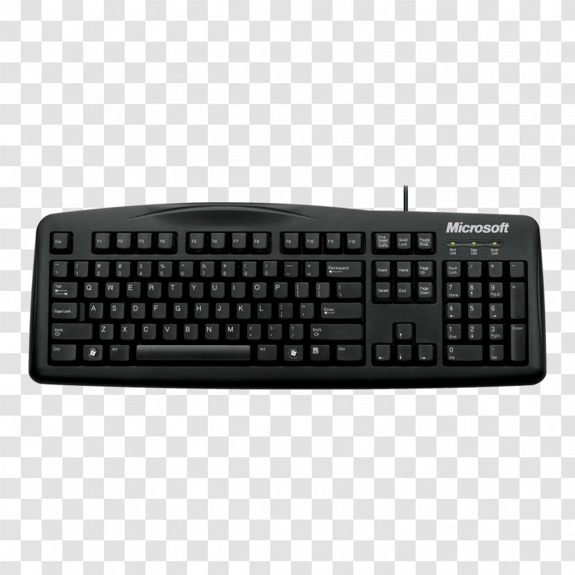 Computer Keyboard Microsoft Natural Wire - Usb Transparent PNG