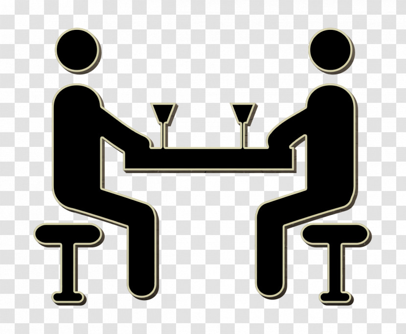 Humans 3 Icon Friends Icon Two Friends Drinking Icon Transparent PNG