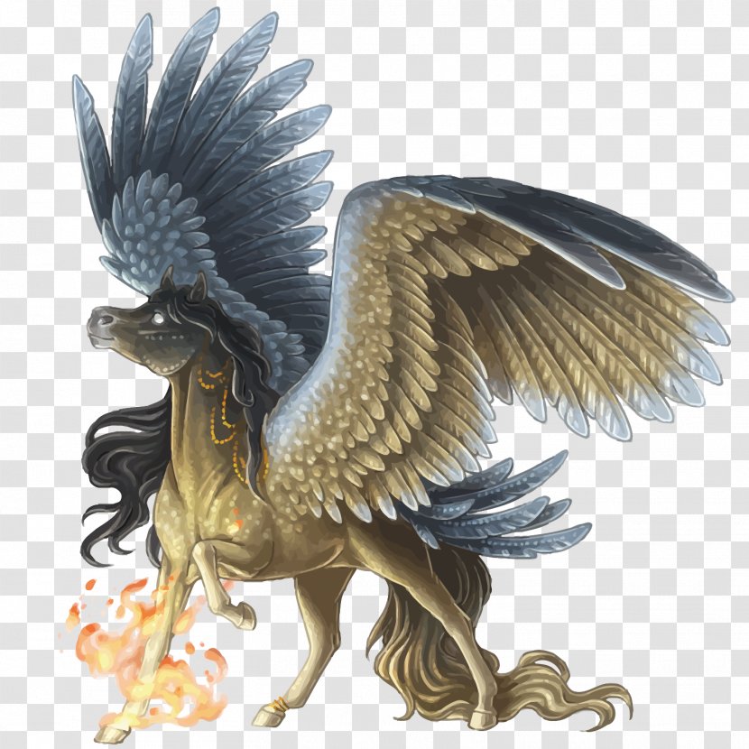 Download - Bird - Vector Flame Pegasus Transparent PNG