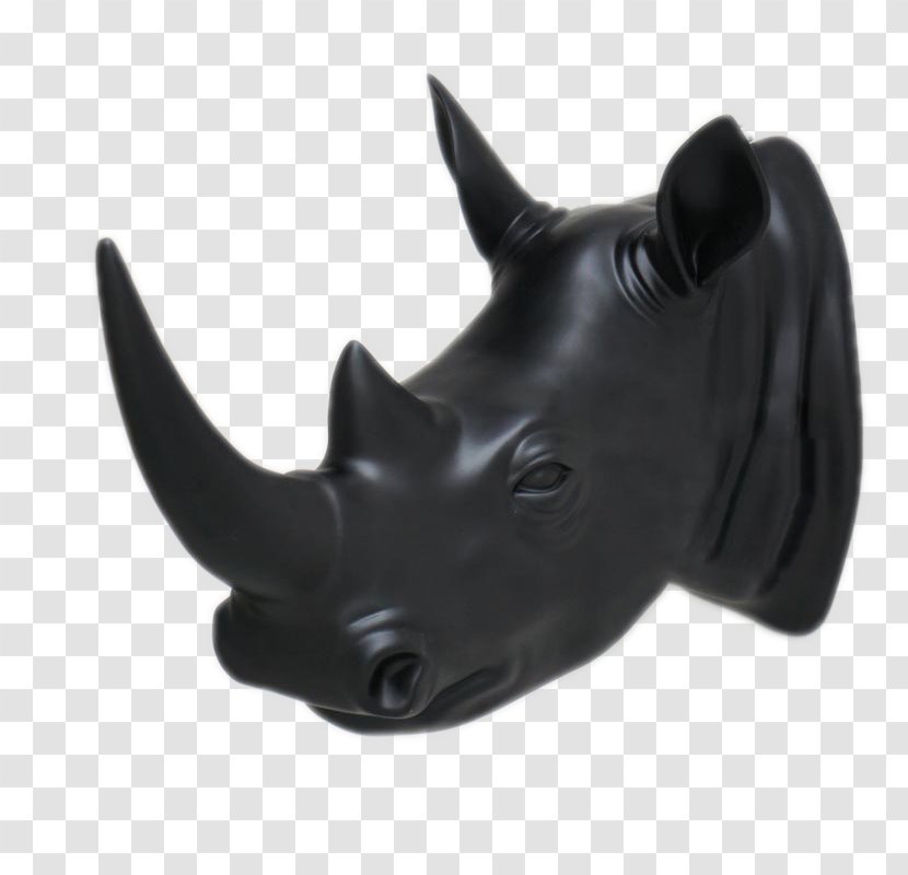 Rhinoceros Horn Wall Living Room - Snout - Black Rhino Head Transparent PNG