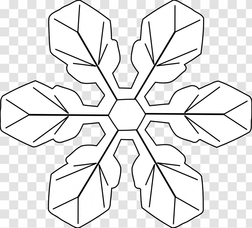Line Art Snowflake Black And White Christmas Clip Transparent PNG