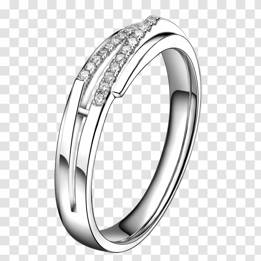 Wedding Ring Jewellery Diamond - Platinum - Silver Lady Transparent PNG