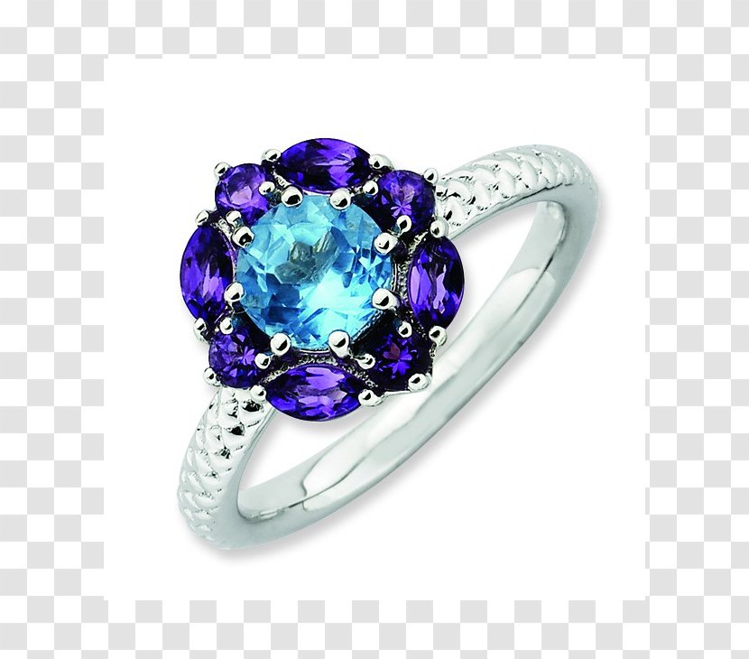 Amethyst Ring Topaz Jewellery Sapphire - Purple Transparent PNG
