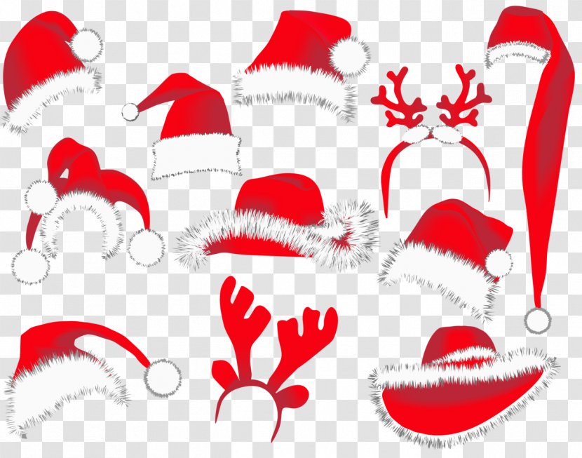 Rudolph Santa Claus Christmas Clip Art - Frame - Hats Clipart Picture Transparent PNG