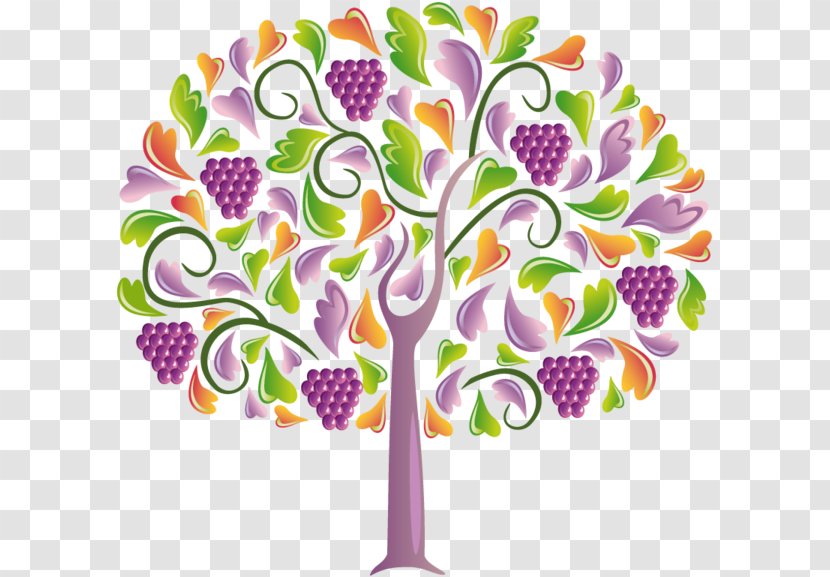 Tree Common Grape Vine Clip Art - Fruit Transparent PNG