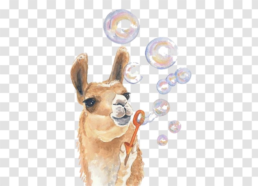 Llama Watercolor Painting Drawing Art - Tree Transparent PNG