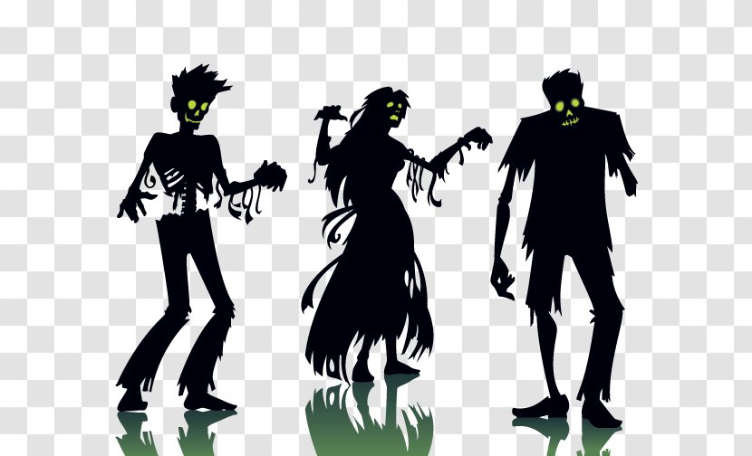 Vector Graphics Illustration Silhouette Zombie - Royaltyfree Transparent PNG