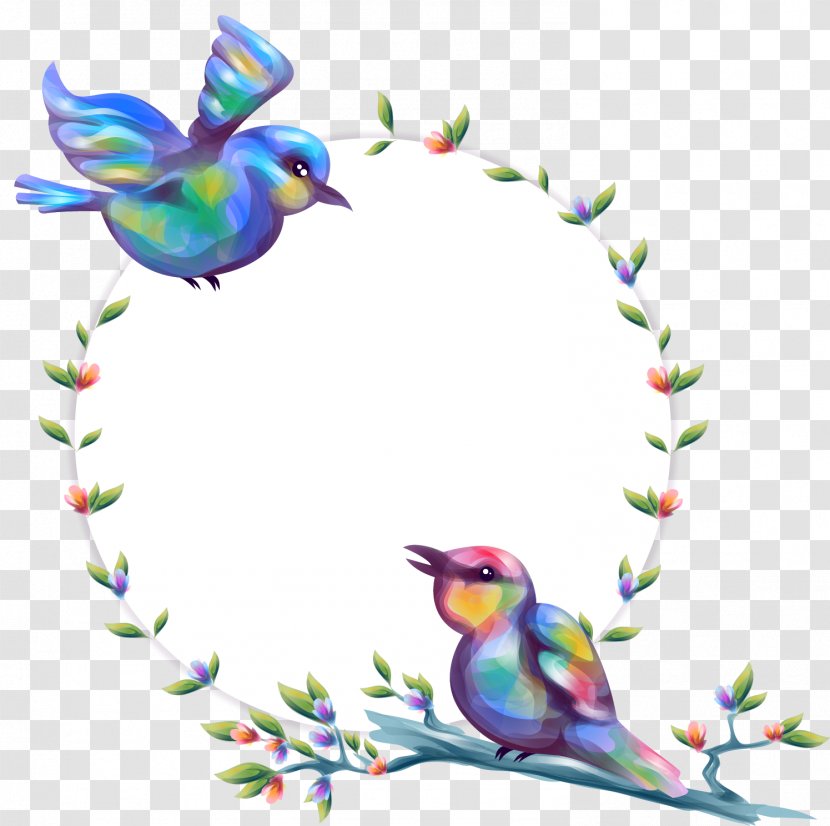 Vector Color Decorative Wreath Birds - Wing - Logo Transparent PNG