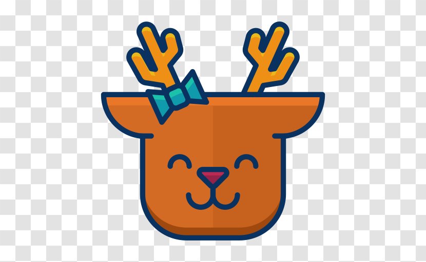 Reindeer Emoticon Rudolph Christmas - Deer Hunting - Smile Happy Transparent PNG