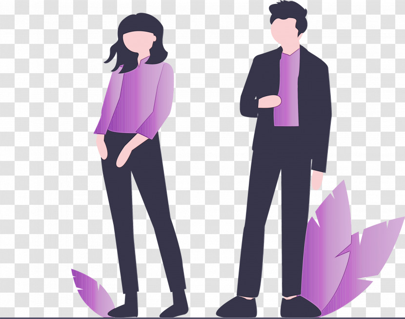 Violet Purple Standing Outerwear Formal Wear Transparent PNG