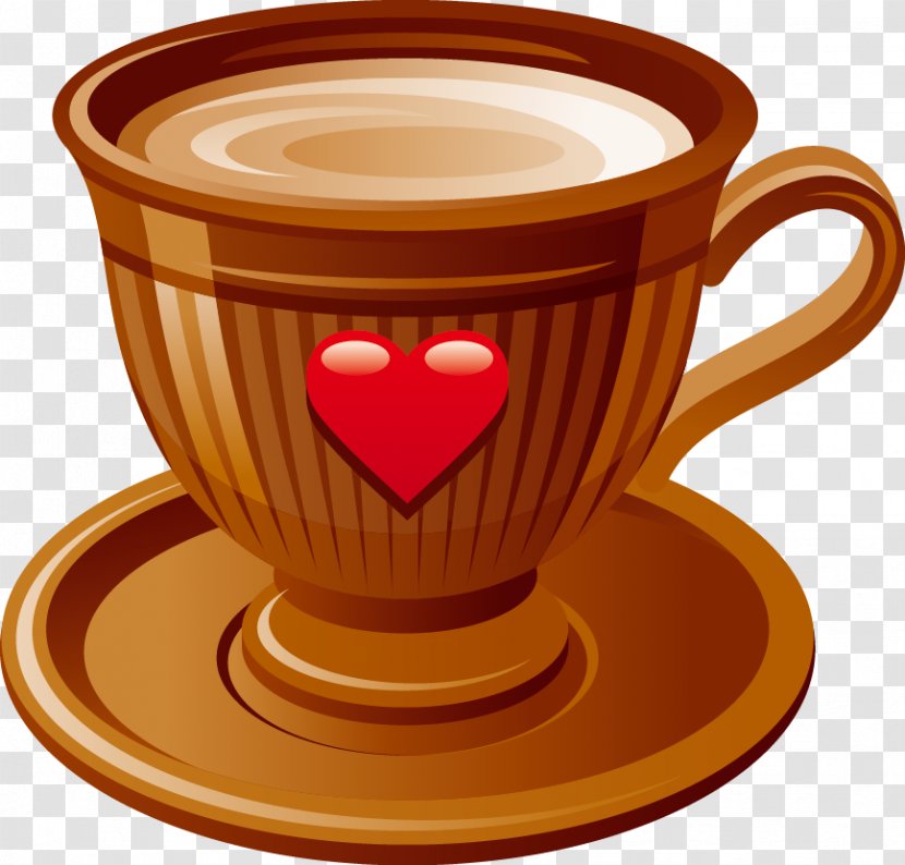 Coffee Cup Drink Chocolate Cafe - Heart - Cute Mugs Transparent PNG
