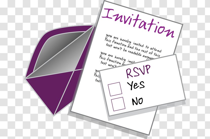 Wedding Invitation Clip Art - Pink - Invitatiion Clipart Transparent PNG