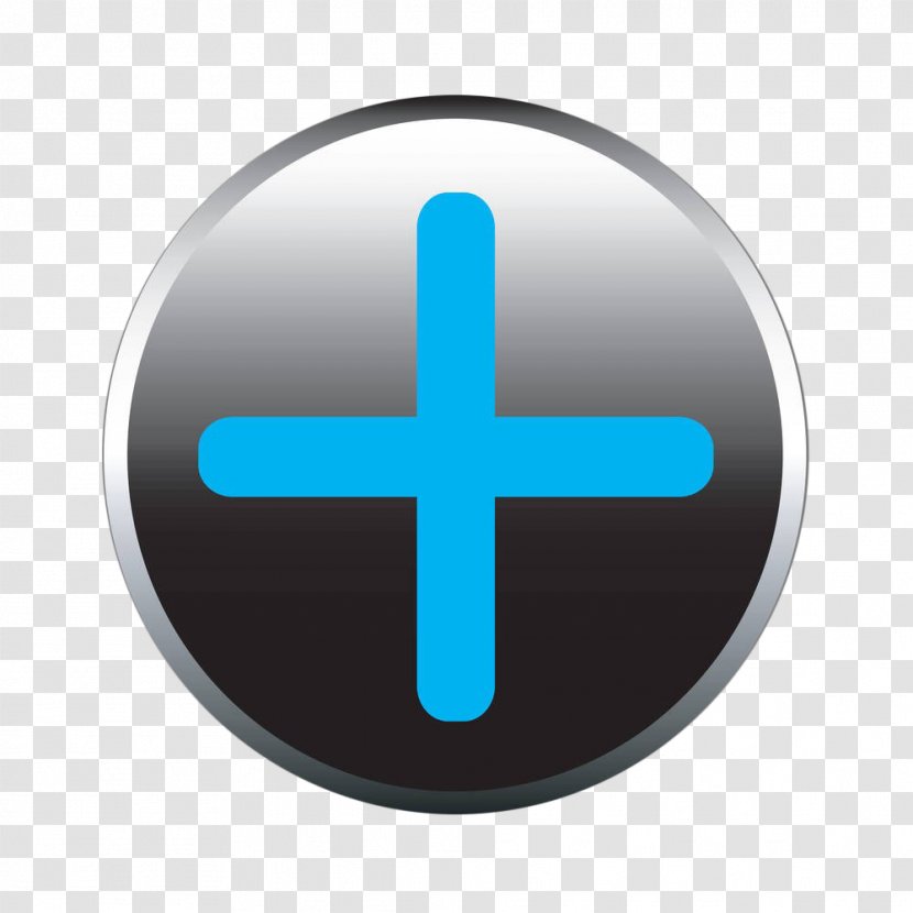 Button + Plus And Minus Signs - Computer Graphics - Black Crystal Transparent PNG