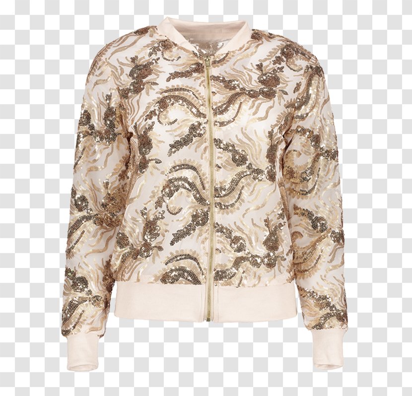 Jacket Hoodie Outerwear Clothing Coat - Flower - Rose Gold Lace Transparent PNG