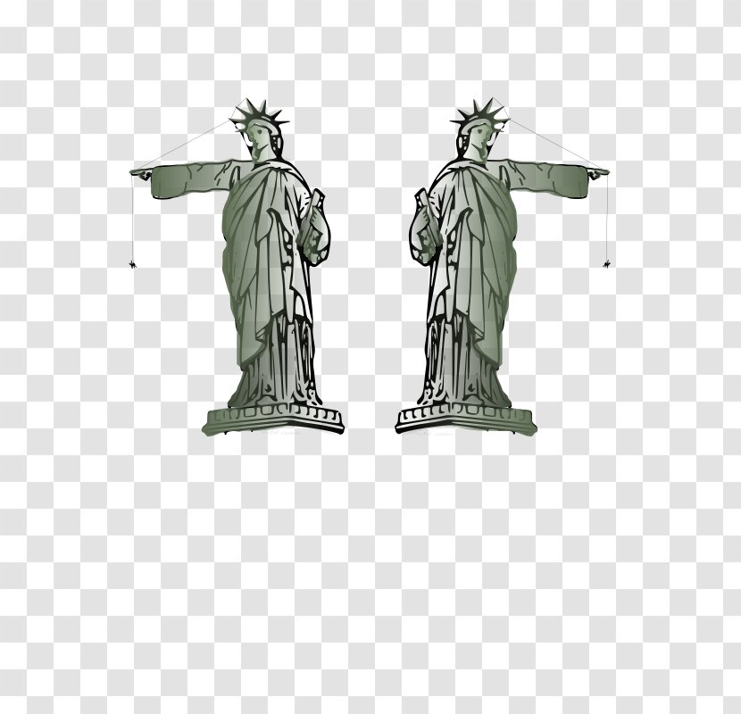 Clip Art Statue Of Liberty Image Vector Graphics Drawing Transparent PNG