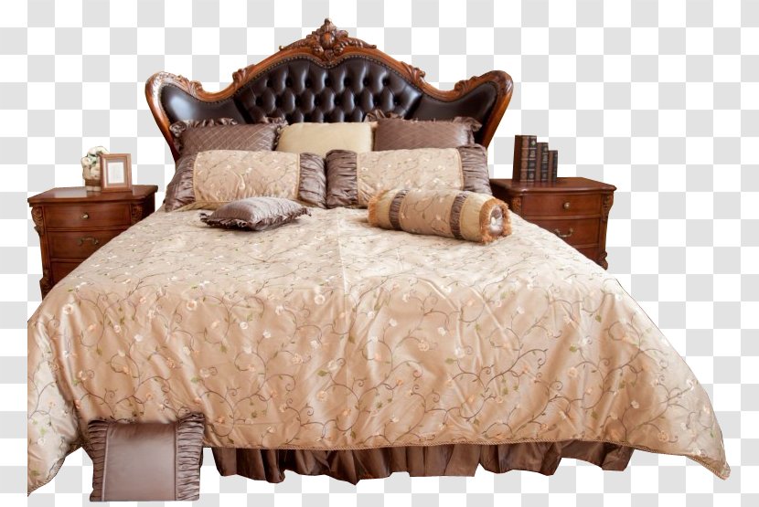 Furniture Bed Frame Bedroom - Linens Transparent PNG