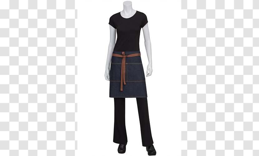 Apron Denim Waiter Chef Textile - Clothing - Black Waist Transparent PNG