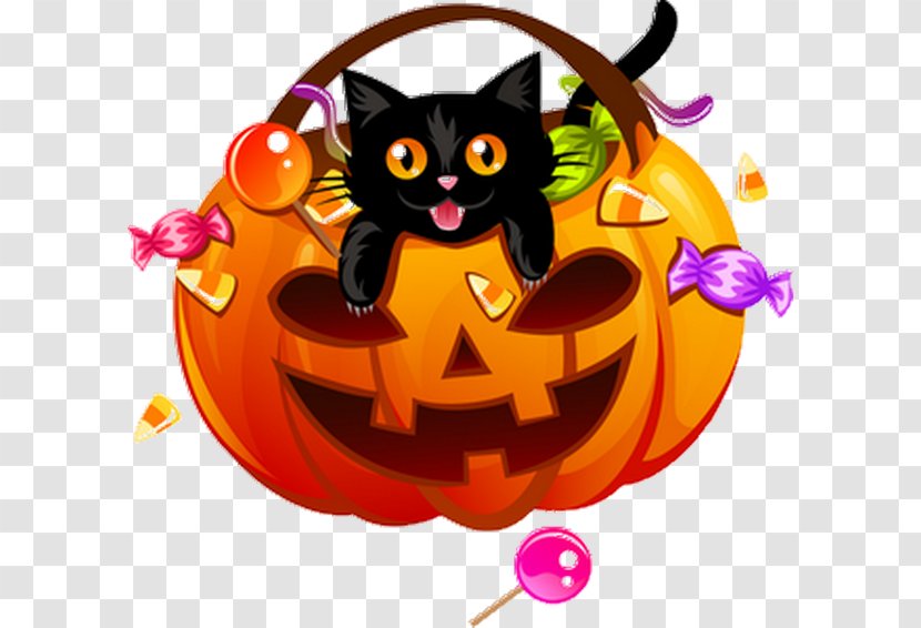 Halloween Jack-o'-lantern Reading Clip Art - Paw Transparent PNG