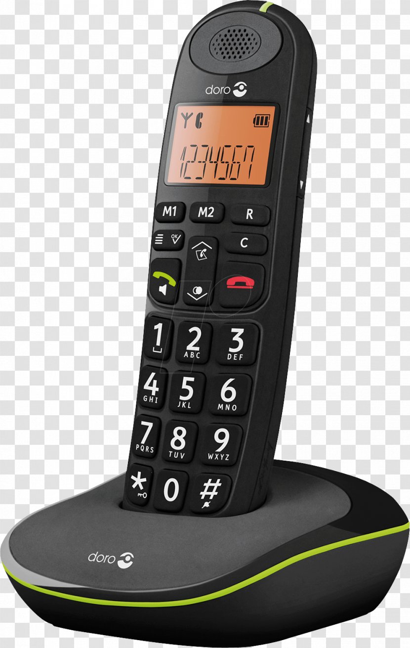 Feature Phone Answering Machines Cordless Telephone Digital Enhanced Telecommunications - Mobile - Button Transparent PNG
