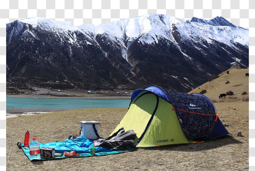 Tent Camping Quechua Decathlon - Mountain - Snowy On The Grass Transparent PNG