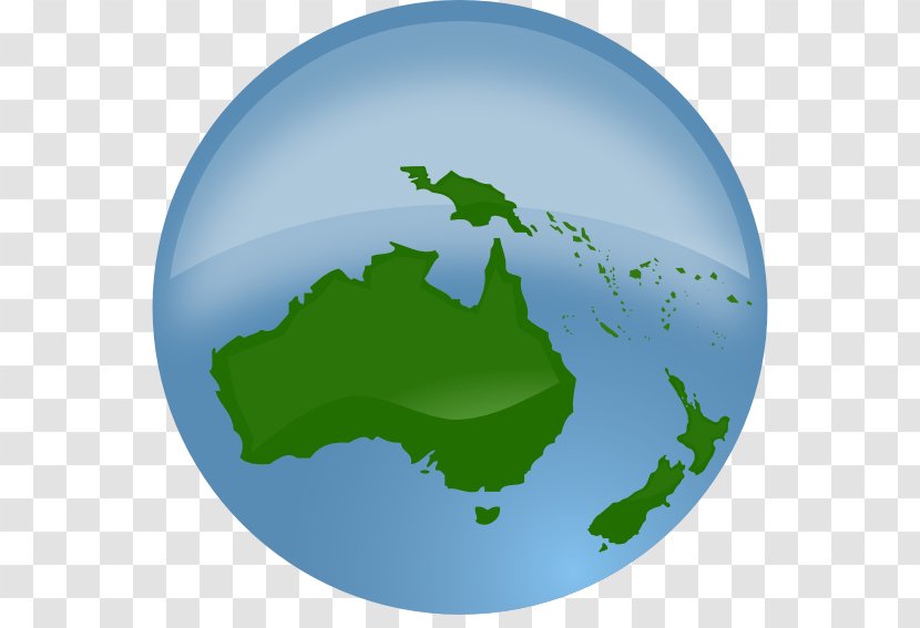 Australia Globe World Earth - Green Transparent PNG