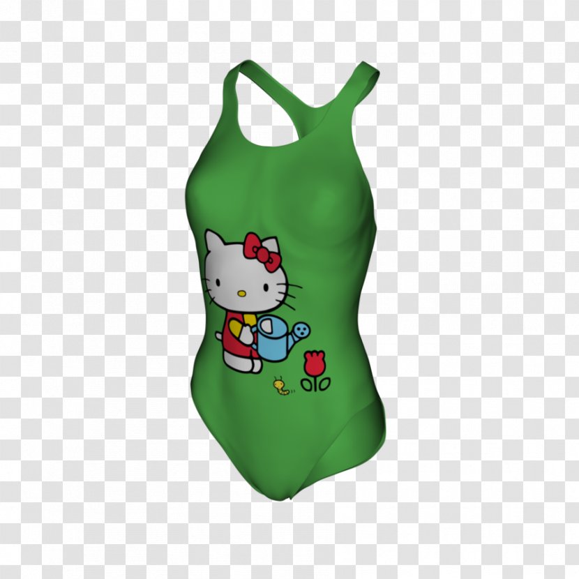 Hello Kitty Green Laptop Christmas Ornament Swimsuit - Frame - Swim Suit Transparent PNG