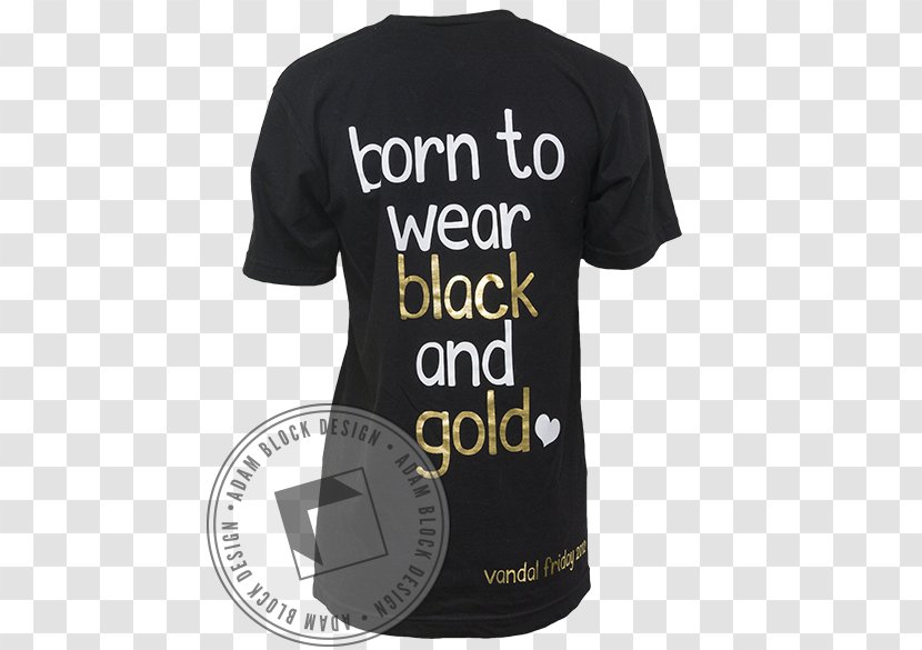 T-shirt Sleeve Logo Font - Active Shirt - Black And Gold Cheer Uniforms Transparent PNG