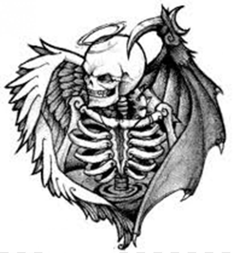 Calavera Skull Tattoo Devil Drawing - Silhouette - Evil Designs Transparent PNG