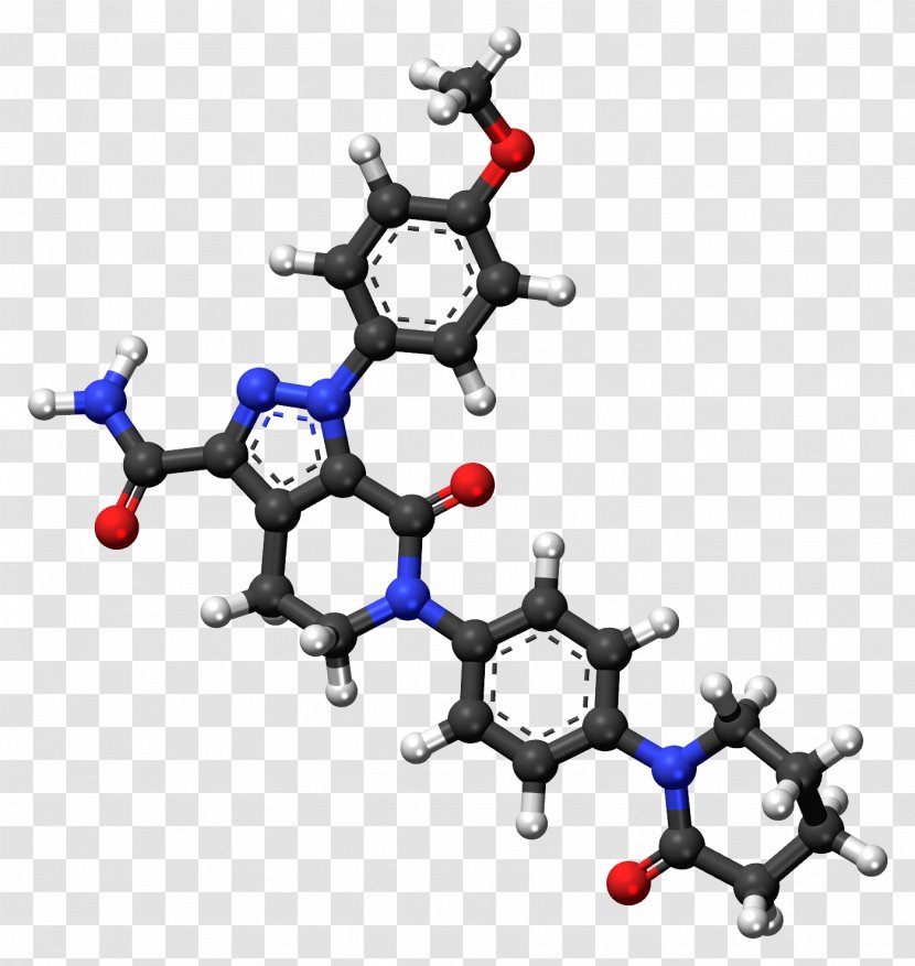 Apixaban Tetrahydrocannabivarin Cannabinoid Cannabis Anticoagulant - Pharmaceutical Drug - Model Structure Transparent PNG