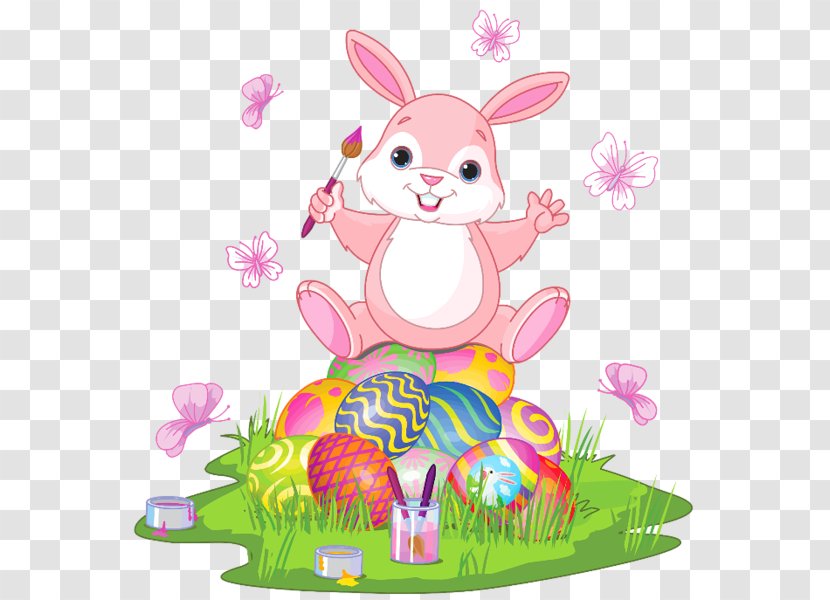 Easter Bunny Egg Clip Art - Rabbit - Happy Transparent PNG