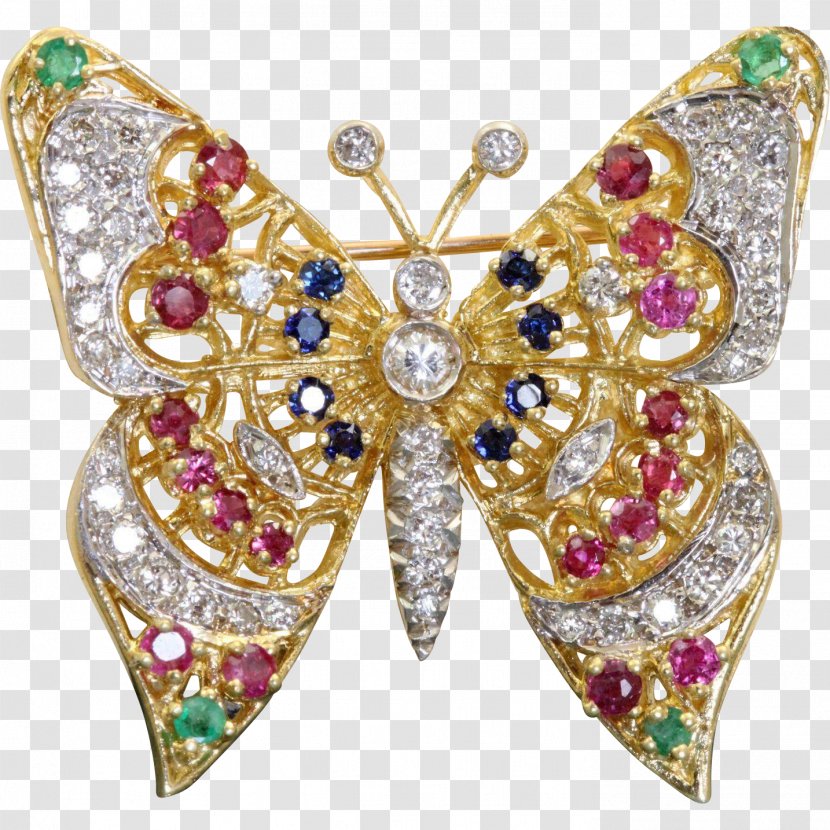 Brooch Ruby Bling-bling Body Jewellery - Pollinator Transparent PNG