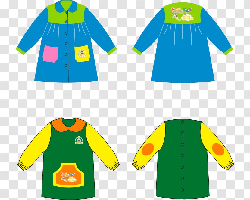 T-shirt Apron Child Lab Coats - Collar Transparent PNG