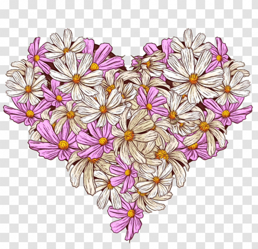 Heart Flower Purple Plant Wildflower Transparent PNG