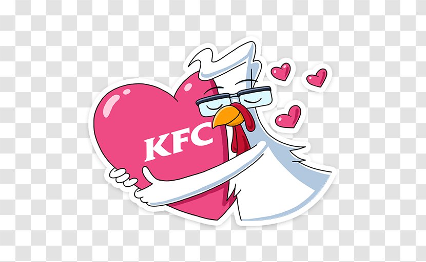 Sticker KFC VKontakte Clip Art Telegram - Heart - Kfc Transparent PNG