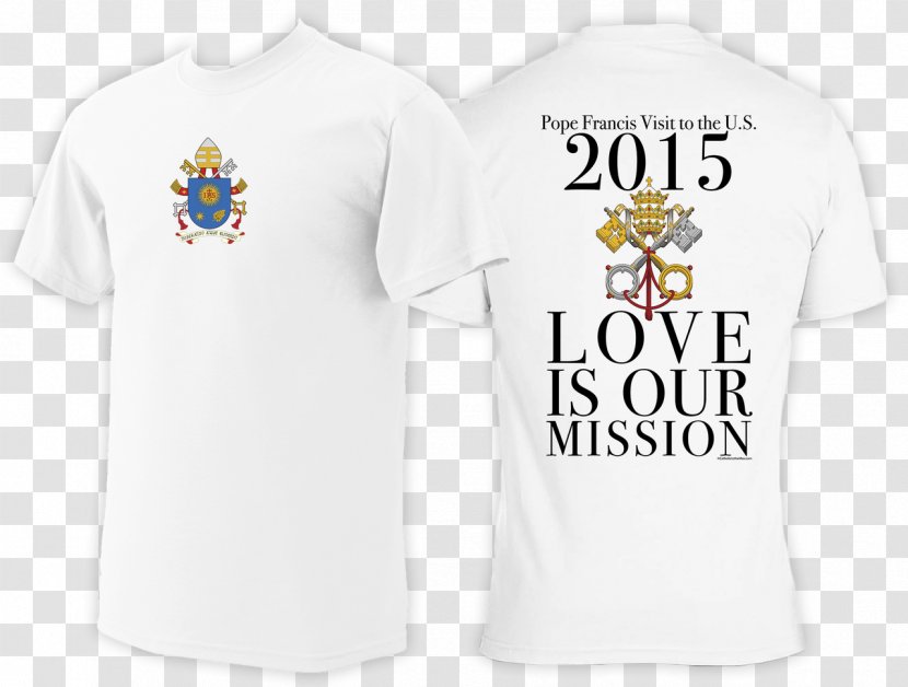 T-shirt Mission Statement Pope Sleeve - World Meeting Of Families Wmof2018 Transparent PNG