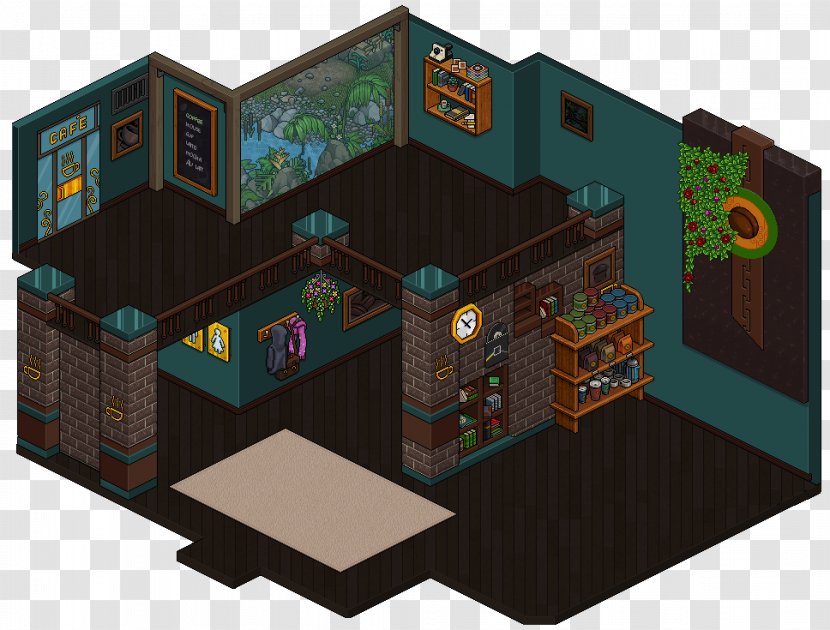 Habbo Cafe Room Game Coffee - Watercolor Transparent PNG