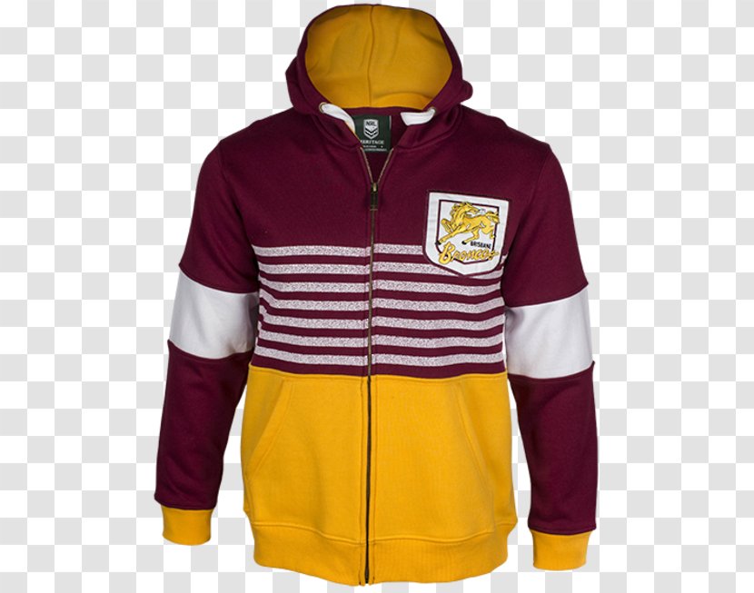 2014 Brisbane Broncos Season Hoodie National Rugby League Jersey - Polar Fleece Transparent PNG