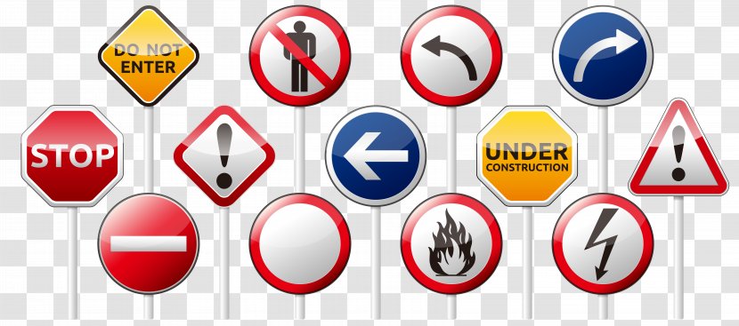 Traffic Sign Road Transport - Brand - Vector Safety Cards Transparent PNG
